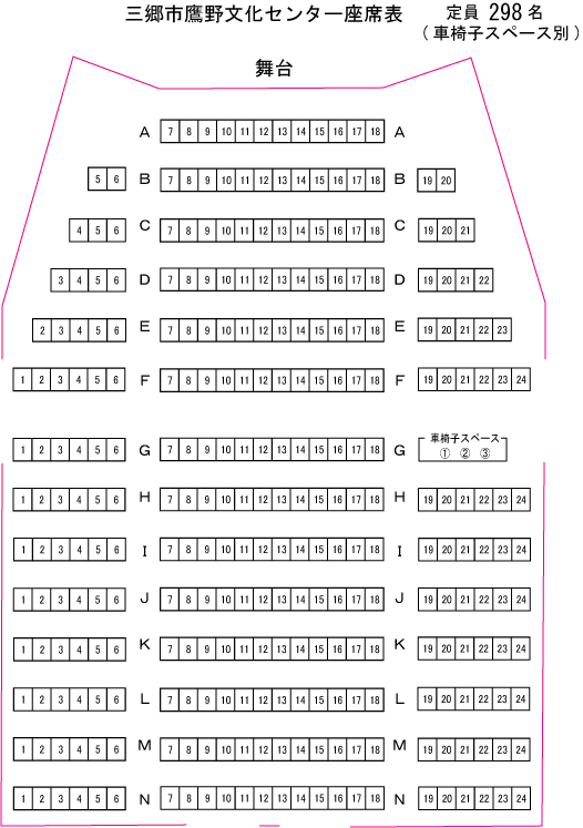 ホール座席表の画像